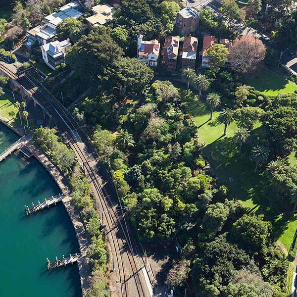 Wendy's Secret Garden Aerial Above Rail